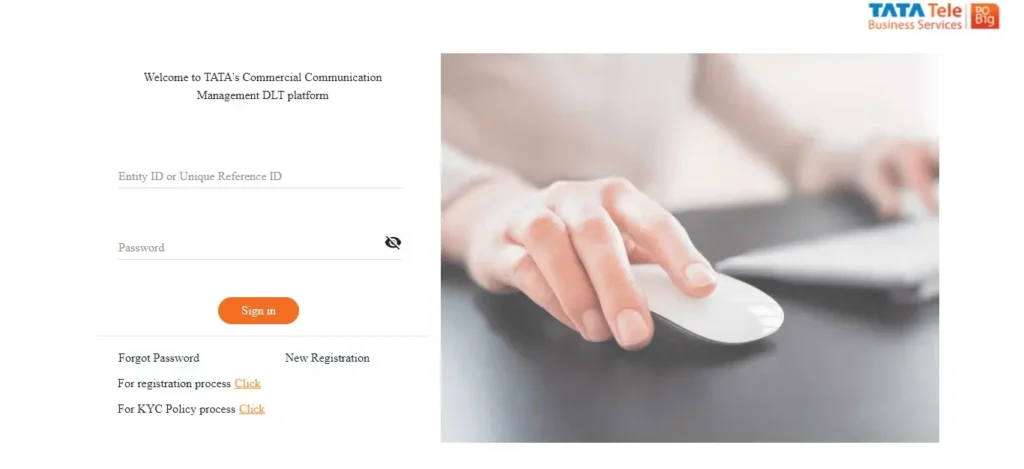 TATA Tele Services DLT Registration Platform